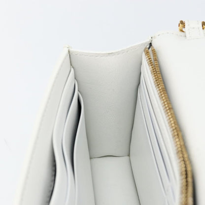 Versace Greca Goddess Wallet on Chain Leather, WHITE, LEATHER, Wallets