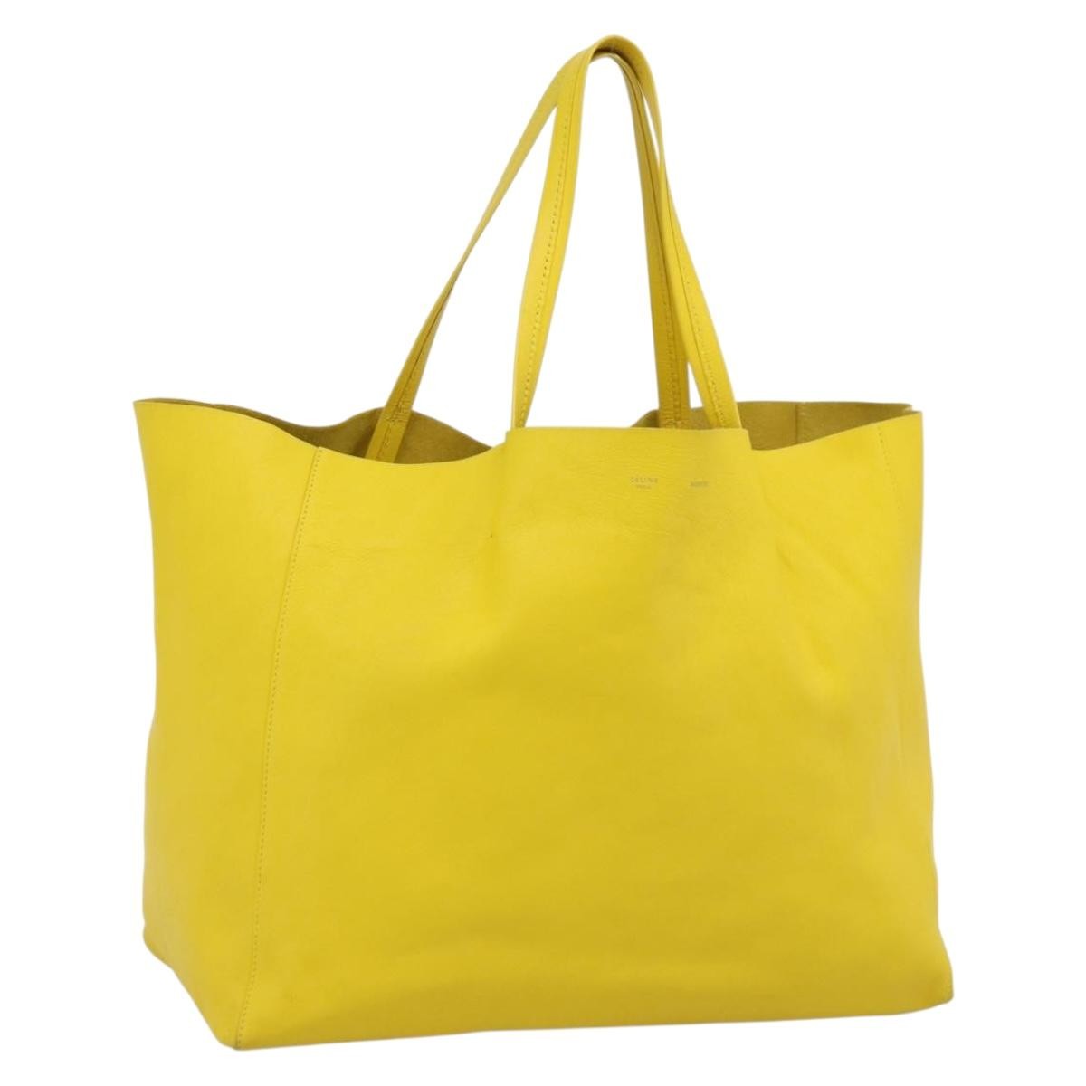 Celine Tote bag Leather, Yellow, Leather, Tote Bag
