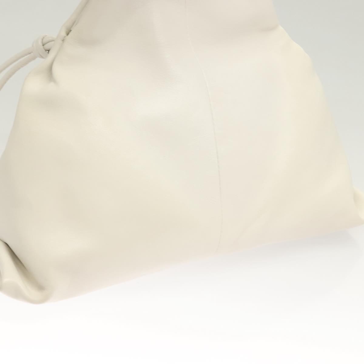 Bottega Veneta BV Trine Fold Clutch Leather, WHITE, LEATHER, Clutche & pouche