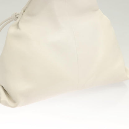 Bottega Veneta BV Trine Fold Clutch Leather, WHITE, LEATHER, Clutche & pouche