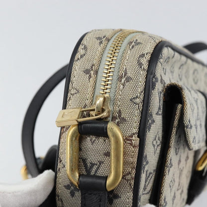 Louis Vuitton Juliette Crossbody Bag Mini Lin, BLUE, CANVAS, Shoulder bag