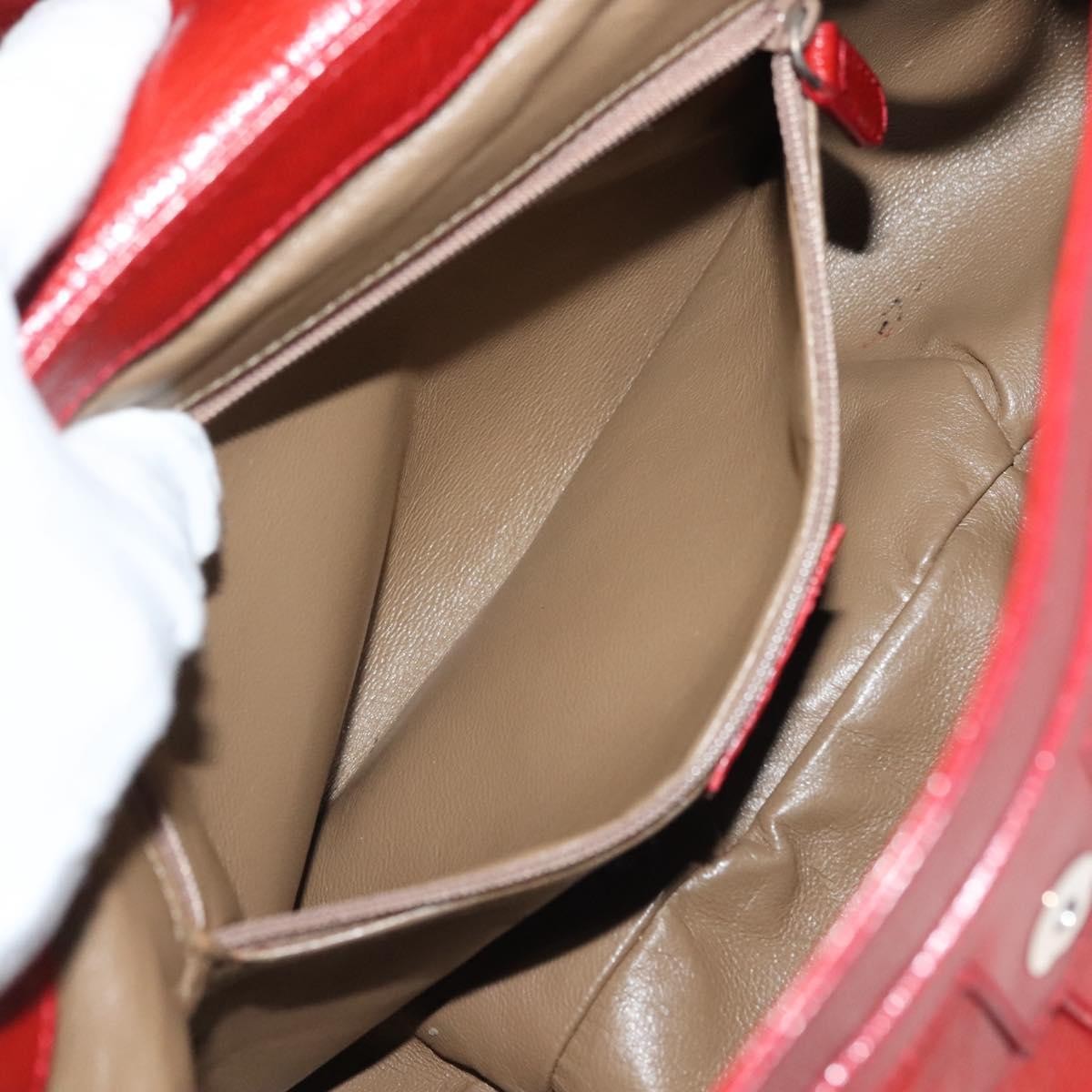 Bvlgari Chandra Top Handle Bag Leather, RED, LEATHER, Shoulder bag