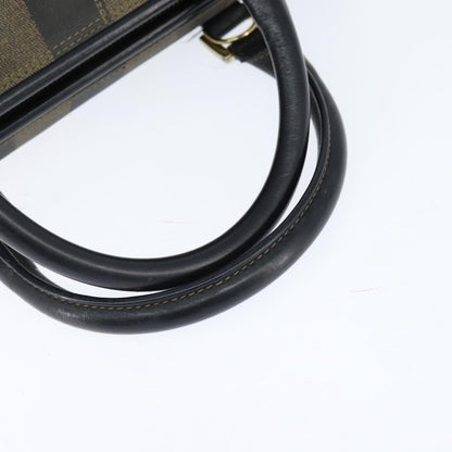 Fendi Vintage Pequin Boston Bag Coated Canvas, BROWN, CANVAS, Handbag