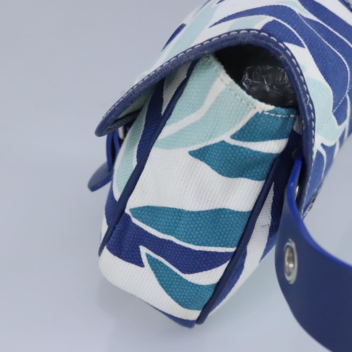 Bally Vintage Waist bag Leather and canvas, BLUE, CANVAS, Clutche & pouche