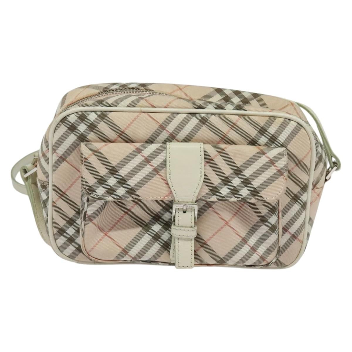 Burberry Nova Check Blue Label Canvas, PINK, CANVAS, Shoulder bag