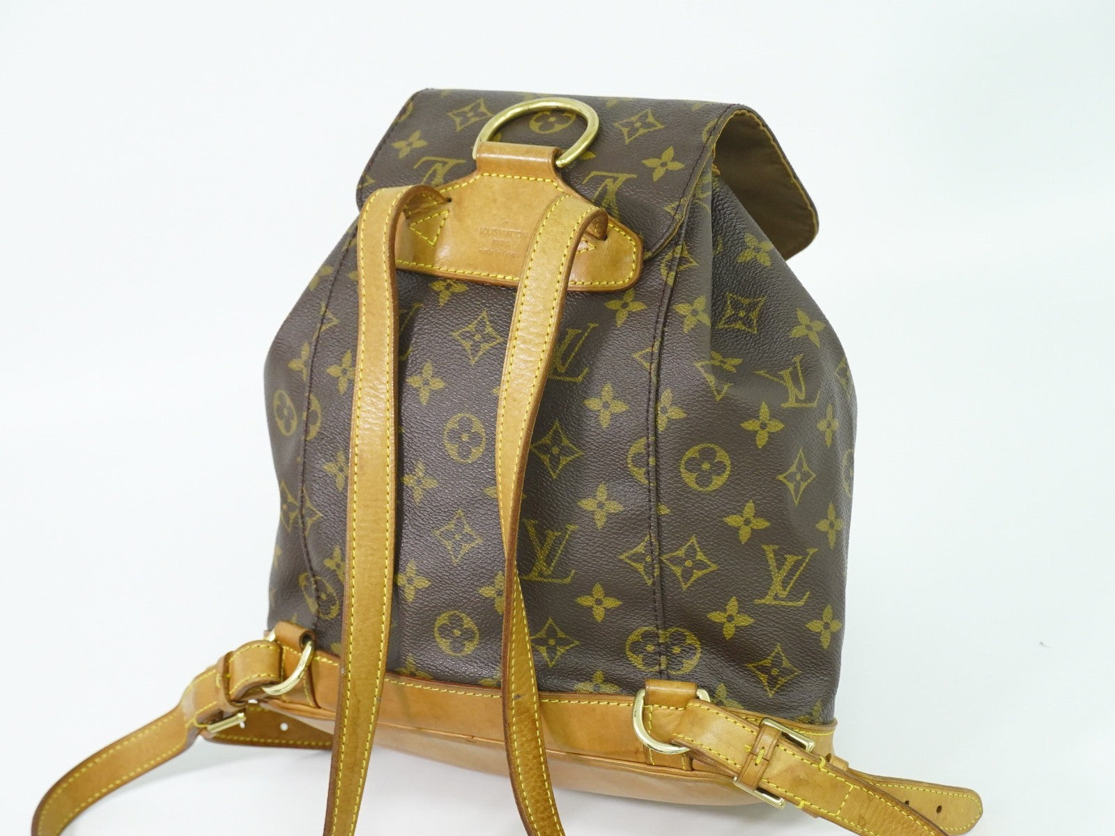 Louis Vuitton Vintage Montsouris Backpack Monogram Canvas, BROWN, CANVAS, Backpack