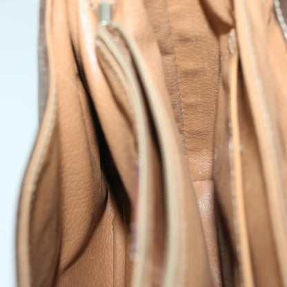 Celine Macadam Shoulder Bag PVC Leather, BROWN, CANVAS, Shoulder bag