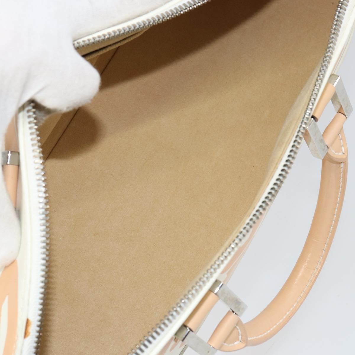 Louis Vuitton Alma Handbag Limited Edition Graffiti Leather, WHITE, CANVAS, Handbag