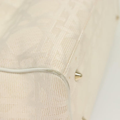 Christian Dior Cannage Handbag Canvas, WHITE, CANVAS, Handbag