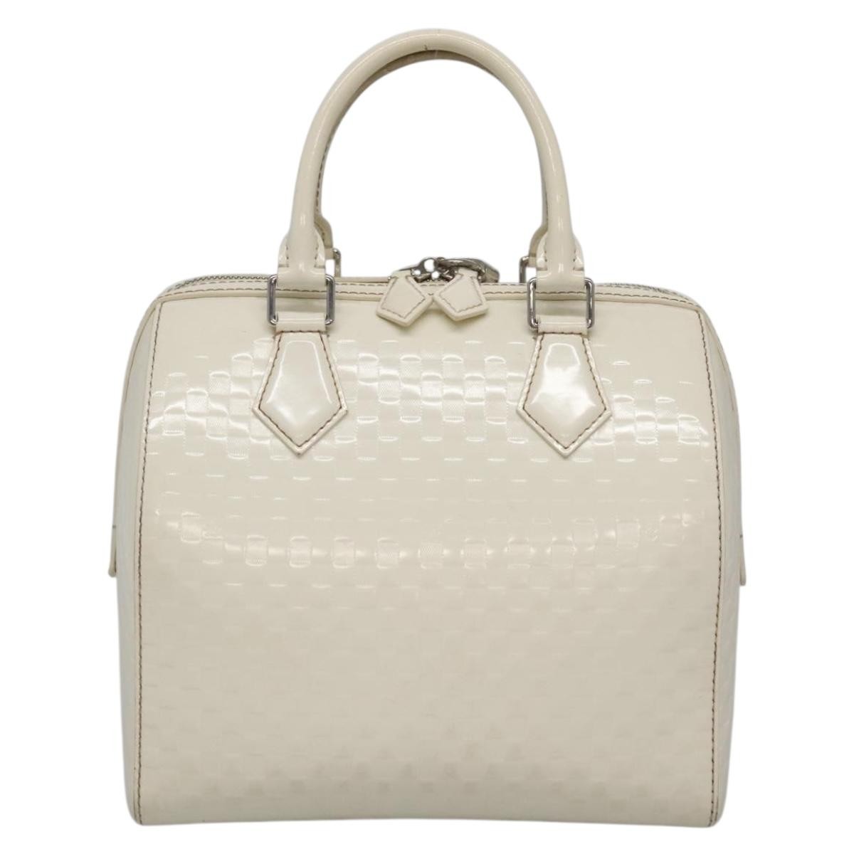 Louis Vuitton Speedy Cube Bag Damier Facette, WHITE, PATENT_LEATHER, Handbag