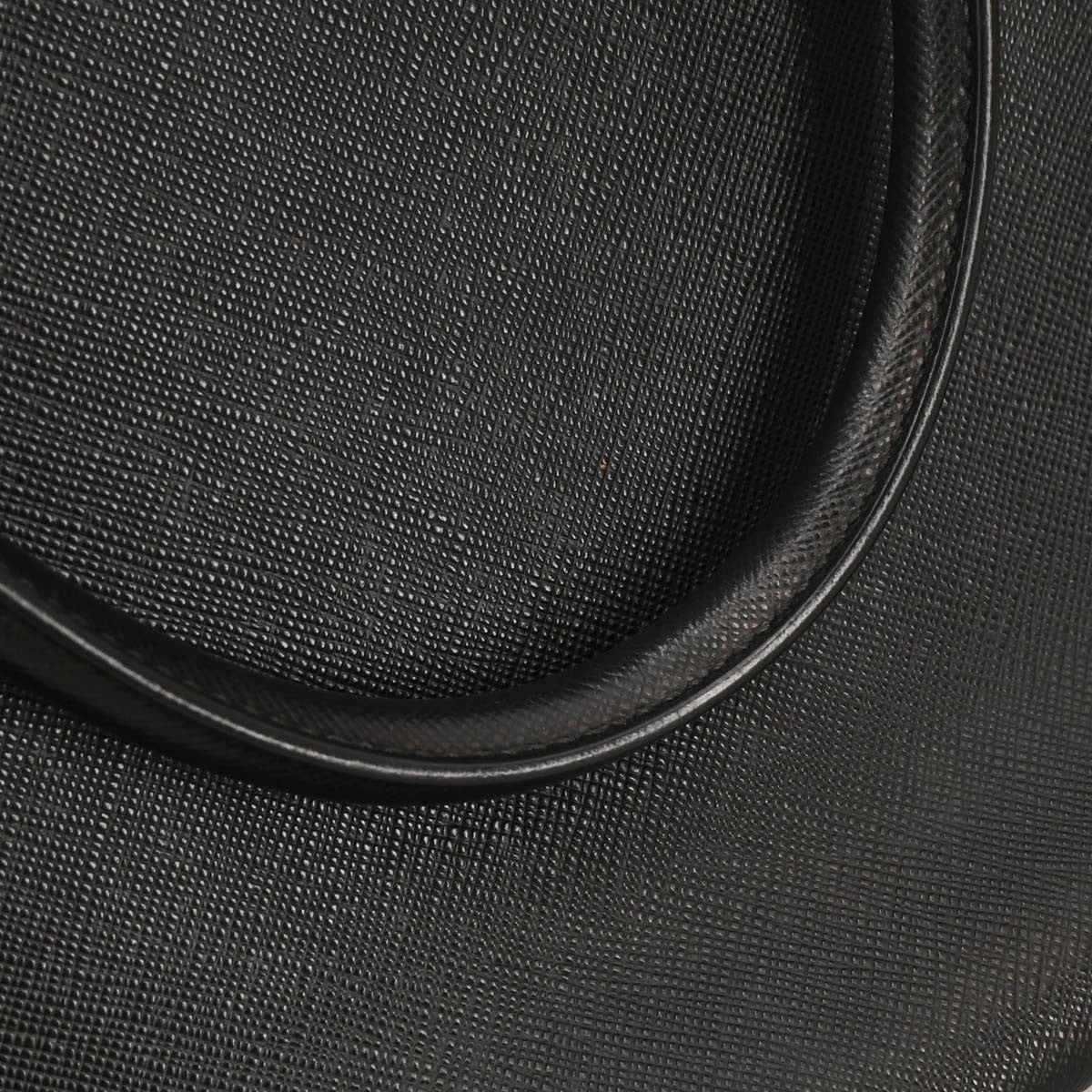 Prada Grommet Galleria Double Zip Tote City Calfskin, BLACK, LEATHER, Shoulder bag