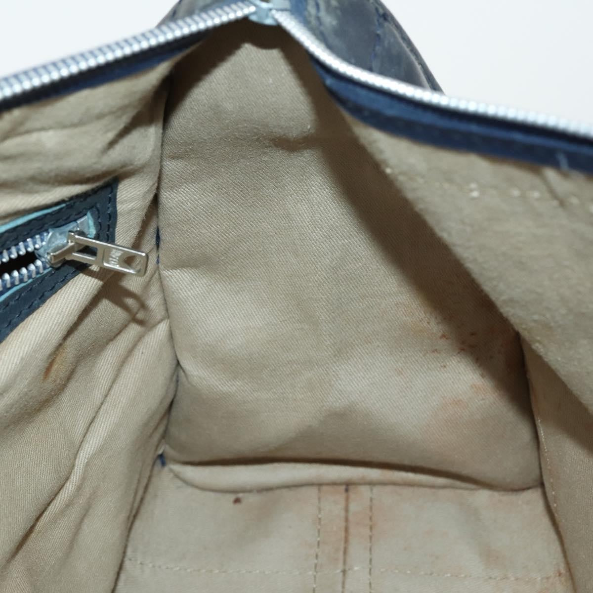 Christian Dior Vintage Trotter Boston Bag Canvas, NAVY, CANVAS, Travel bag