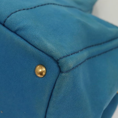 Prada Canapa Convertible Tote Canvas, BLUE, CANVAS, Tote bag