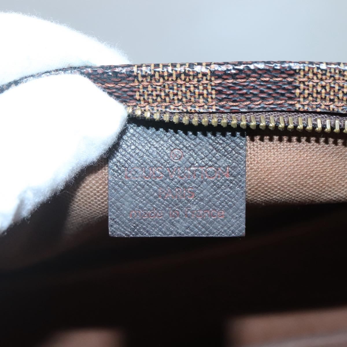 Louis Vuitton Trousse Make Up Bag Damier, BROWN, CANVAS, Clutche & pouche