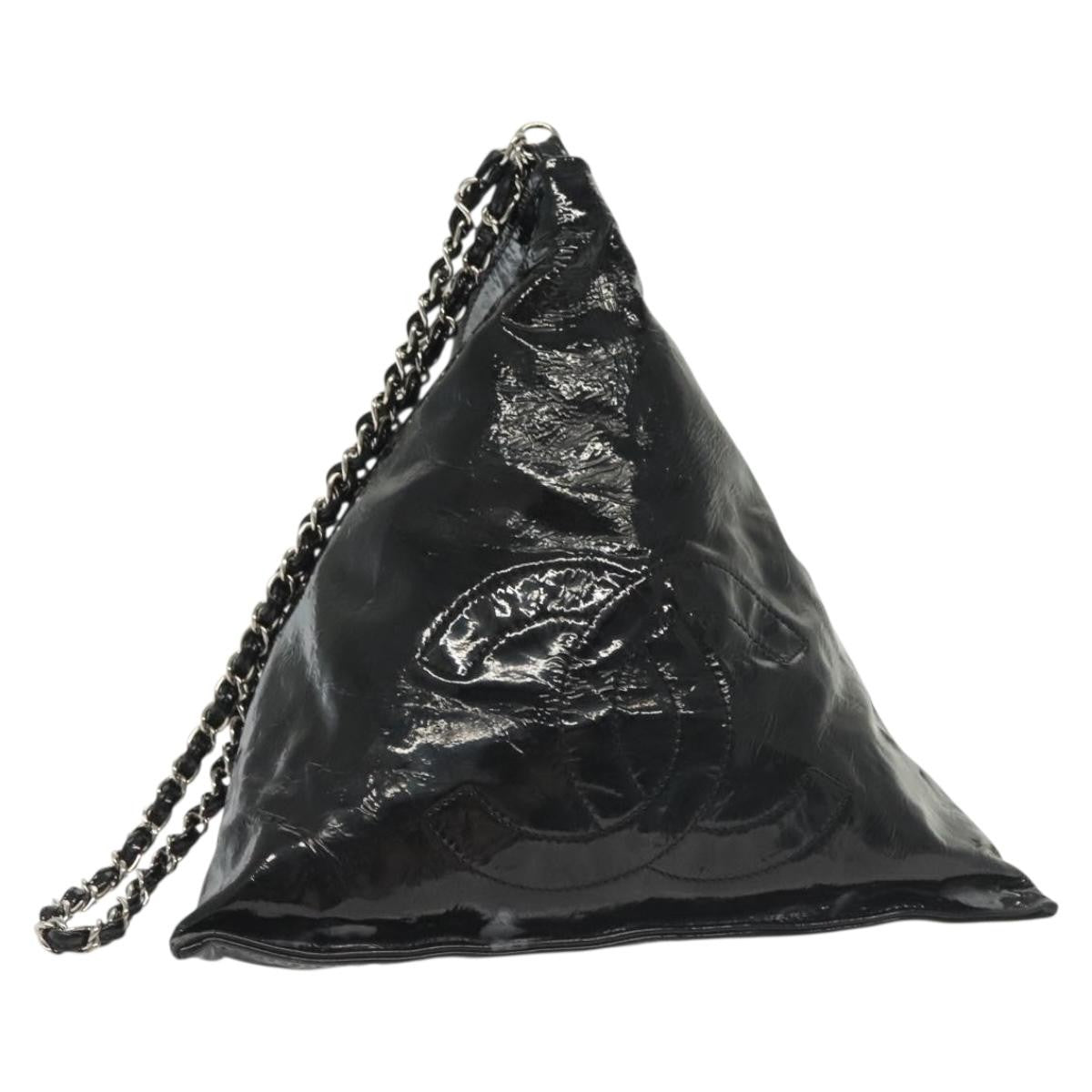 Chanel Bon Bon Pyramid Wristlet Patent, BLACK, PATENT_LEATHER, Shoulder bag