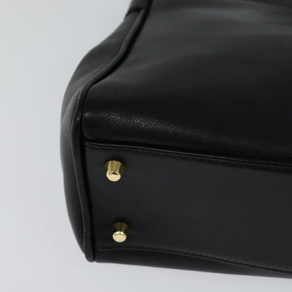 Burberry Vintage Handbag Leather, BLACK, LEATHER, Handbag