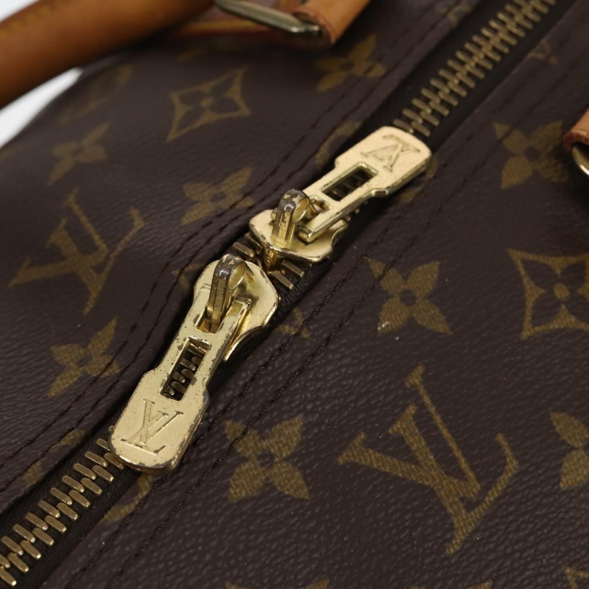 Louis Vuitton Keepall Bag Monogram Canvas, BROWN, CANVAS, Travel bag