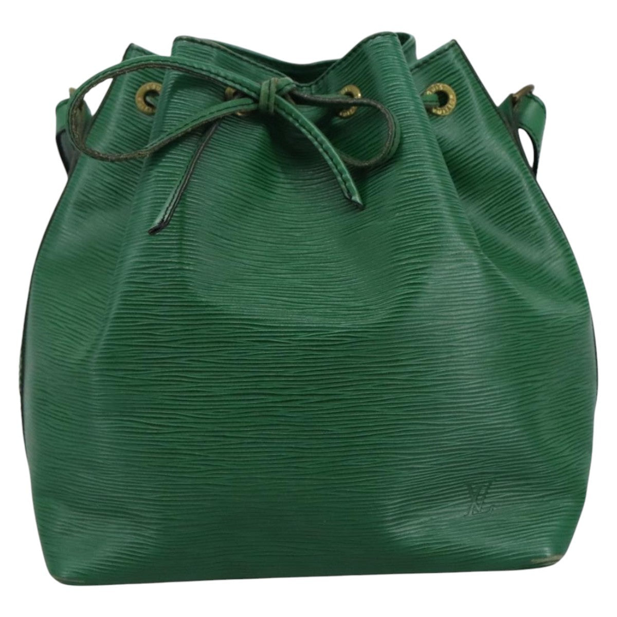Louis Vuitton Petit Noe Handbag Epi Leather, GREEN, LEATHER, Shoulder bag
