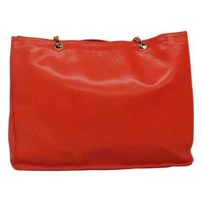 Chanel Grand Shopping Tote Quilted Calfskin, ORANGE, LEATHER, Tote bag