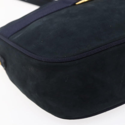 Salvatore Ferragamo Vala Shoulder Bag Leather, NAVY, LEATHER, Shoulder bag