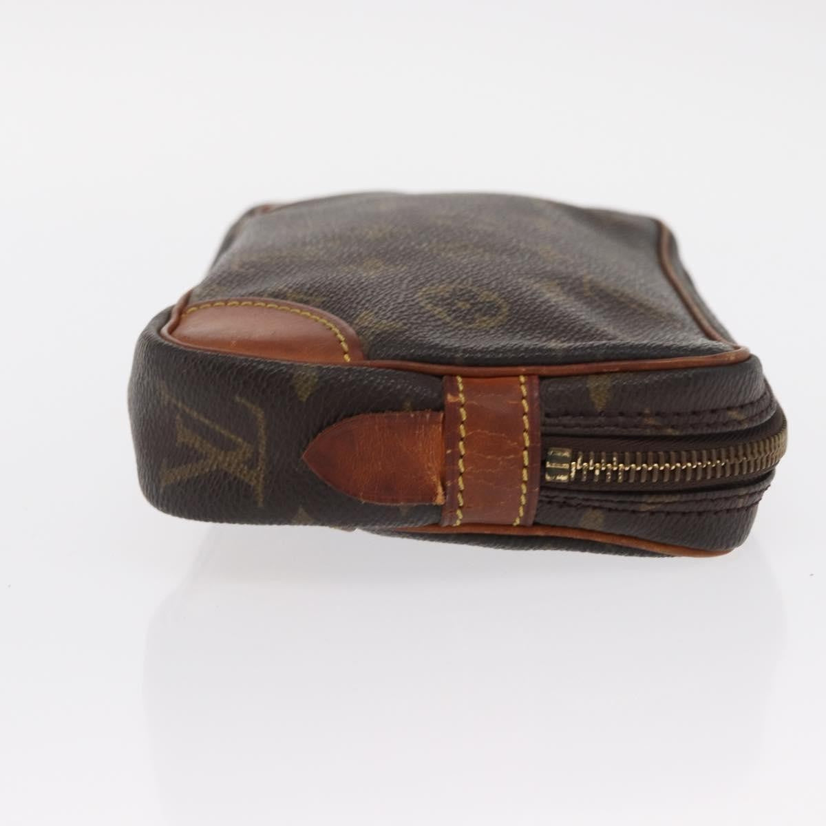 Louis Vuitton Marly Dragonne Clutch Monogram Canvas, BROWN, CANVAS, Clutche & pouche