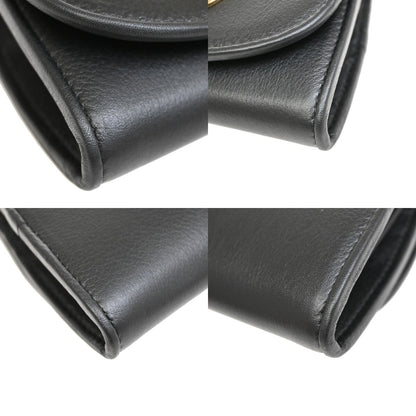 Gucci Blondie NM Chain Flap Bag Leather, BLACK, LEATHER, Shoulder bag