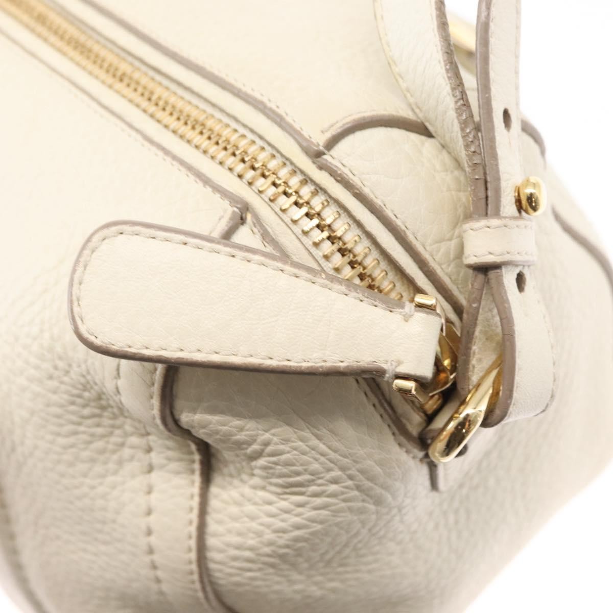 Salvatore Ferragamo Vala Handbag Leather, WHITE, LEATHER, Handbag