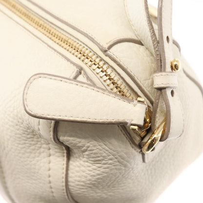 Salvatore Ferragamo Vala Handbag Leather, WHITE, LEATHER, Handbag