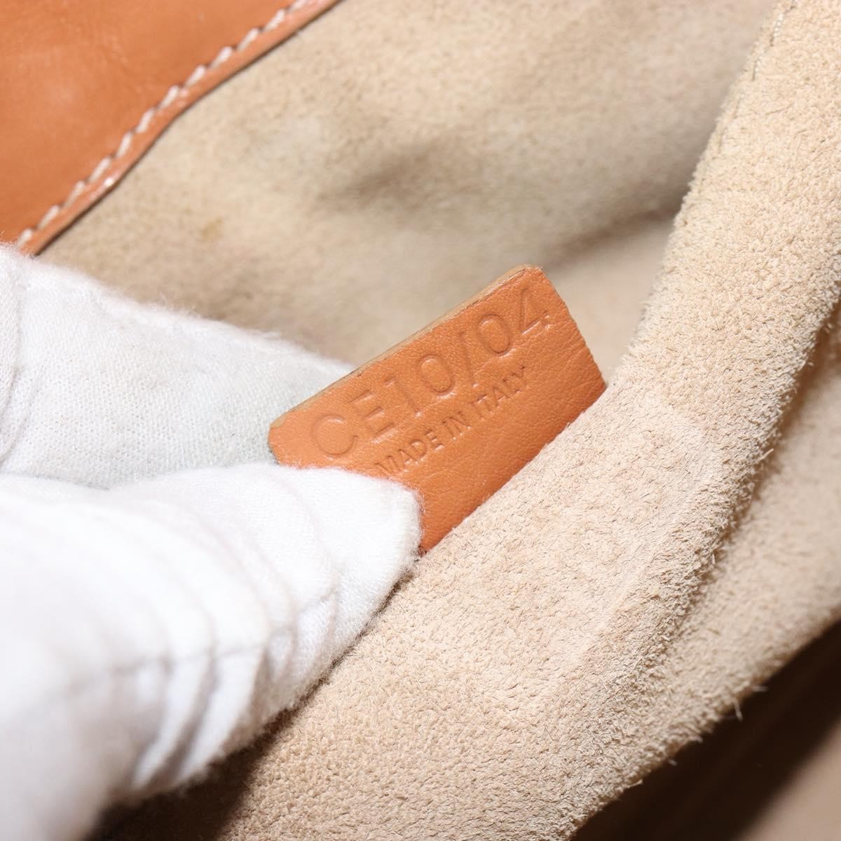 Celine Boogie Satchel Leather, BEIGE, LEATHER, Handbag