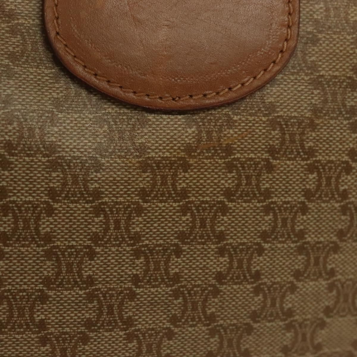 Celine Vintage Macadam Shopper Tote Coated Canvas, BEIGE, PVC, Tote bag