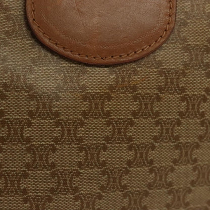 Celine Vintage Macadam Shopper Tote Coated Canvas, BEIGE, PVC, Tote bag