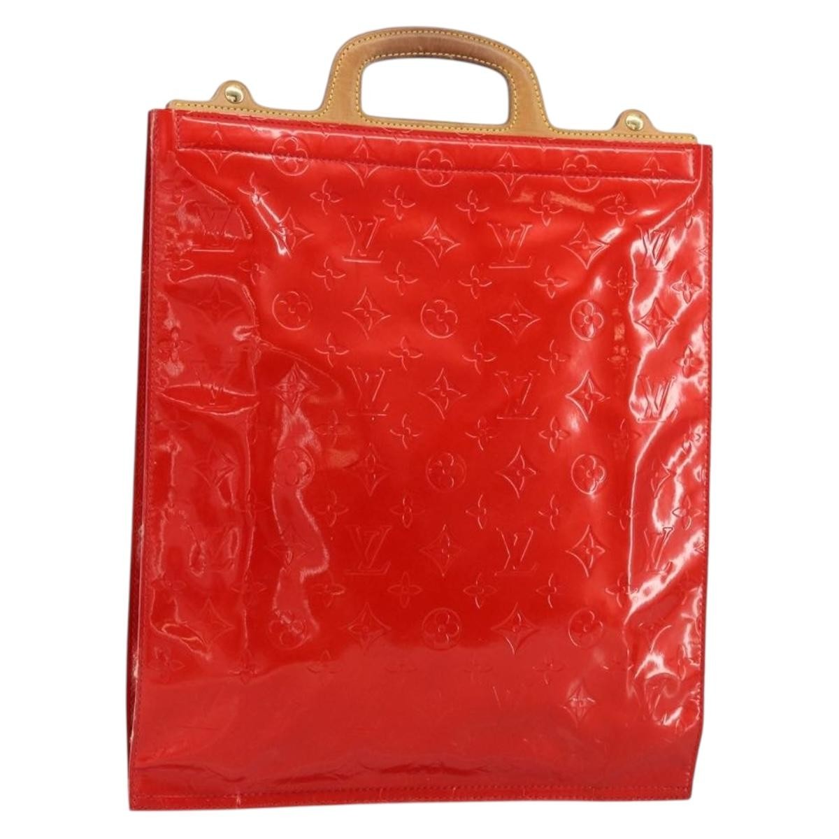 Louis Vuitton Stanton Handbag Monogram Vernis, RED, PATENT_LEATHER, Tote bag