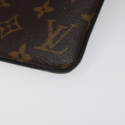 Louis Vuitton Zipped Pouch Limited Edition Logo Story Monogram Canvas, BROWN, CANVAS, Clutche & pouche