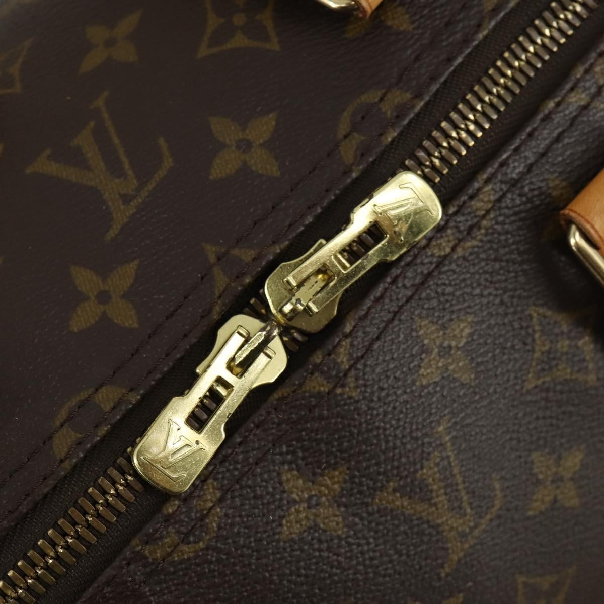 Louis Vuitton Keepall Bag Monogram Canvas, BROWN, CANVAS, Travel bag