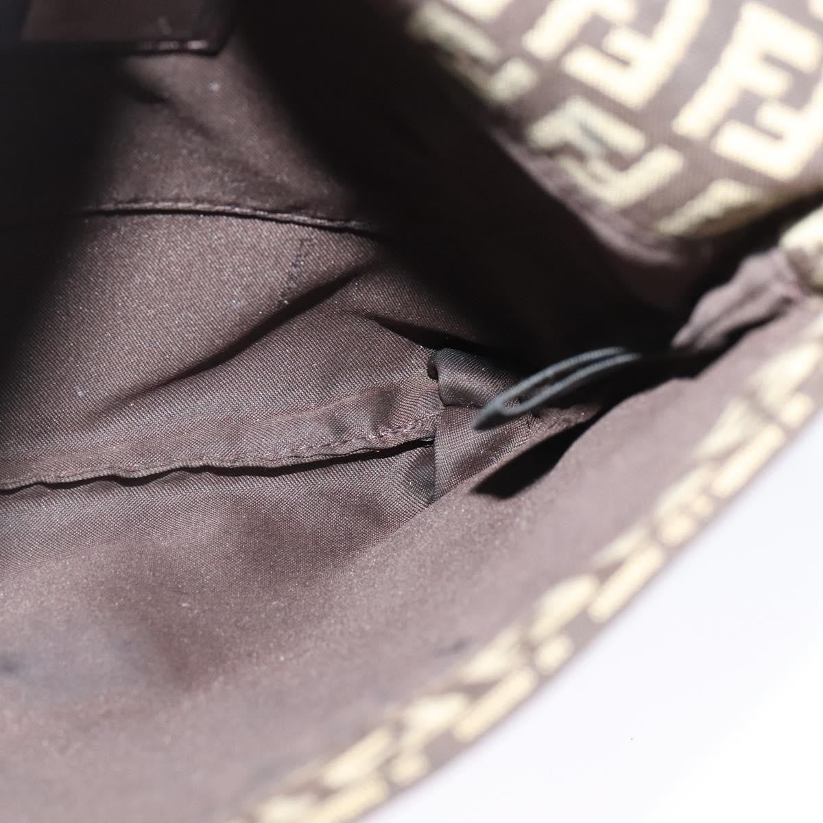 Fendi Mamma Baguette Shoulder Bag Canvas, BROWN, CANVAS, Shoulder bag