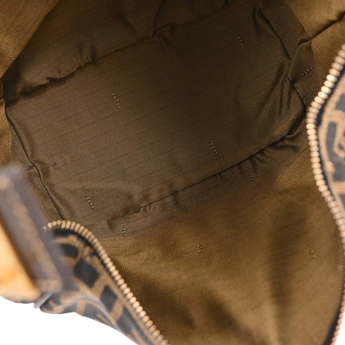 Fendi Vanity Clutch Canvas, BROWN, CANVAS, Handbag