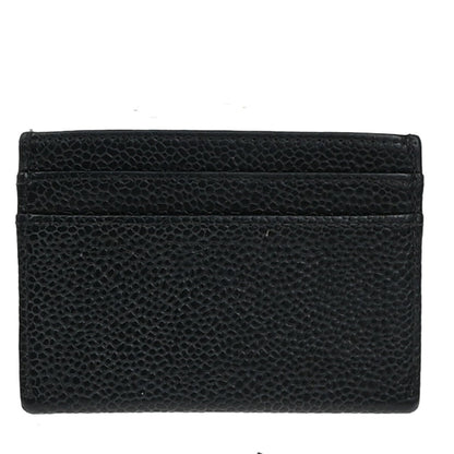 Chanel Logo CC Card case Grained  Leather, BLACK, CALFSKIN, Wallets