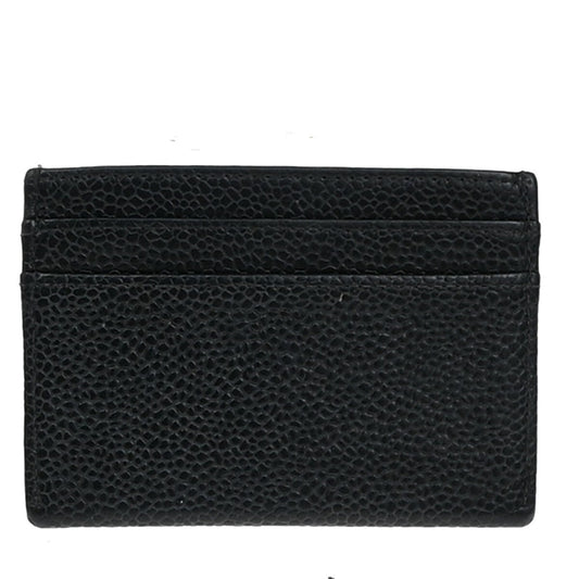 Chanel Logo CC Card case Grained  Leather, BLACK, CALFSKIN, Wallets