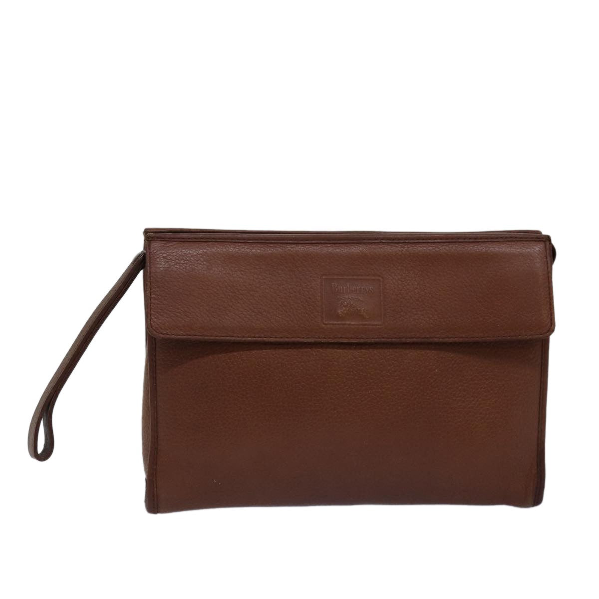 Burberry Vintage Pouch Leather, Brown, Leather, Clutch