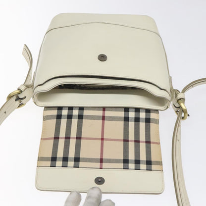 Burberry Flap Shoulder Bag Leather, WHITE, LEATHER, Shoulder bag