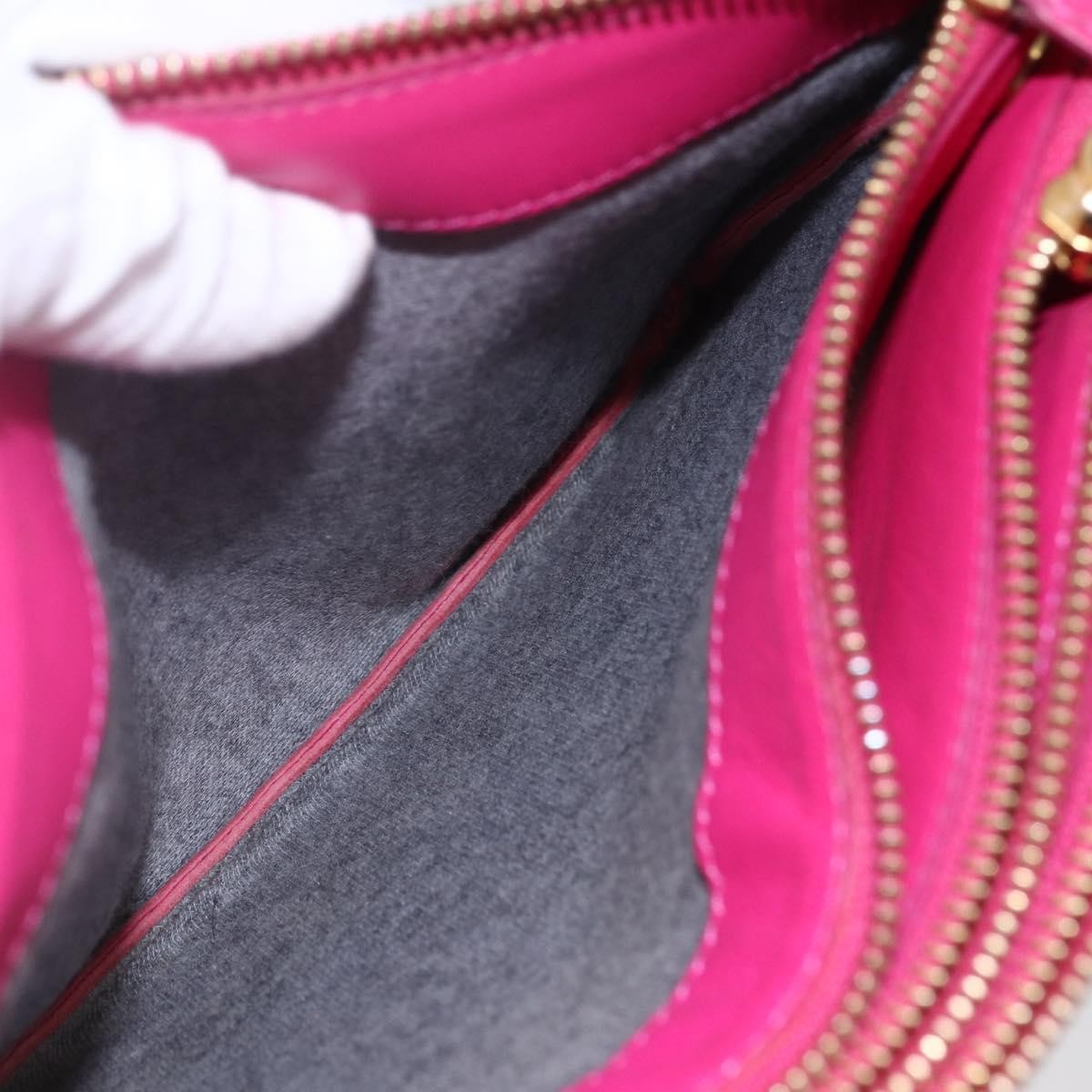 Celine Trio Crossbody Bag Leather, PINK, LEATHER, Shoulder bag