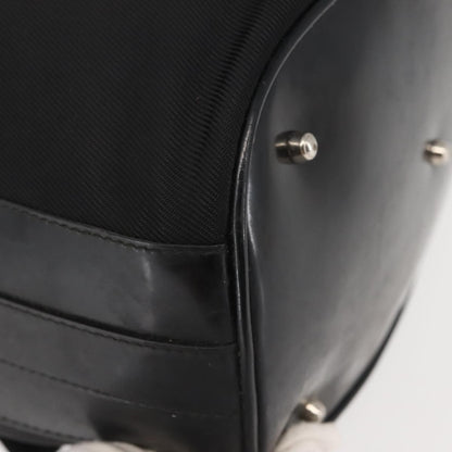 Gucci Vintage Bamboo Bucket Bag Nylon and Leather, Black, Nylon, Bag