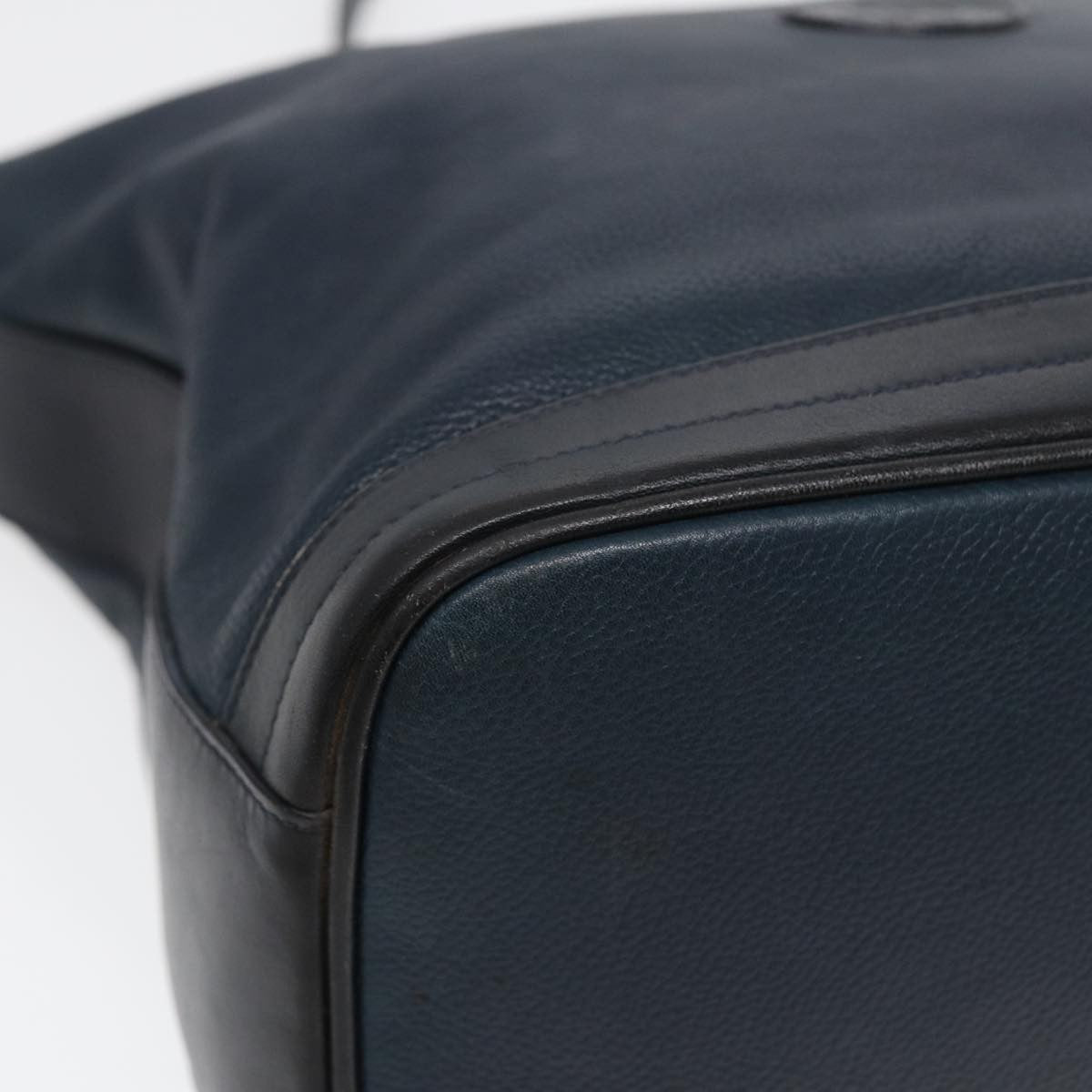 Gucci Vintage Shoulder Bag Leather, NAVY, LEATHER, Shoulder bag