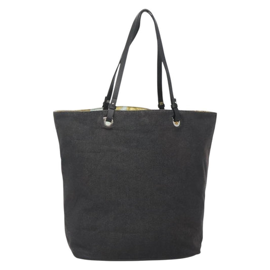 Salvatore Ferragamo Gancini Tote Canvas, BLACK, CANVAS, Tote bag