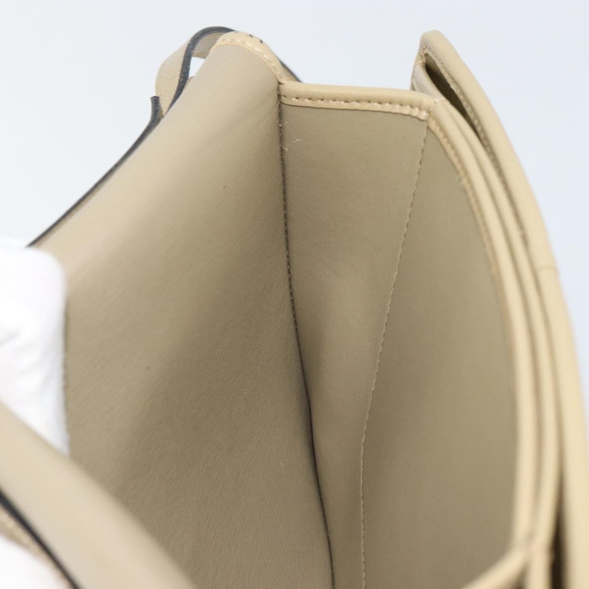 Christian Dior Vintage Shoulder Bag Leather, BEIGE, LEATHER, Shoulder bag