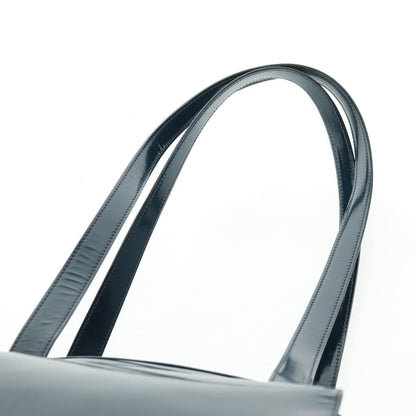 Gucci Vintage Bamboo Shoulder Bag Leather, NAVY, LEATHER, Shoulder bag