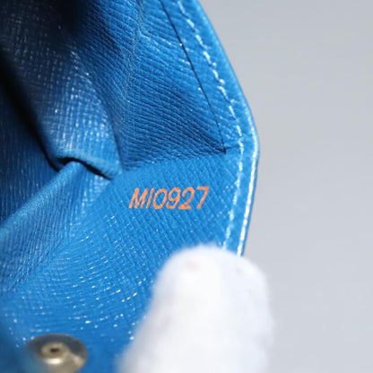 Louis Vuitton Porte Monnaie Boite Epi Leather, BLUE, LEATHER, Wallets