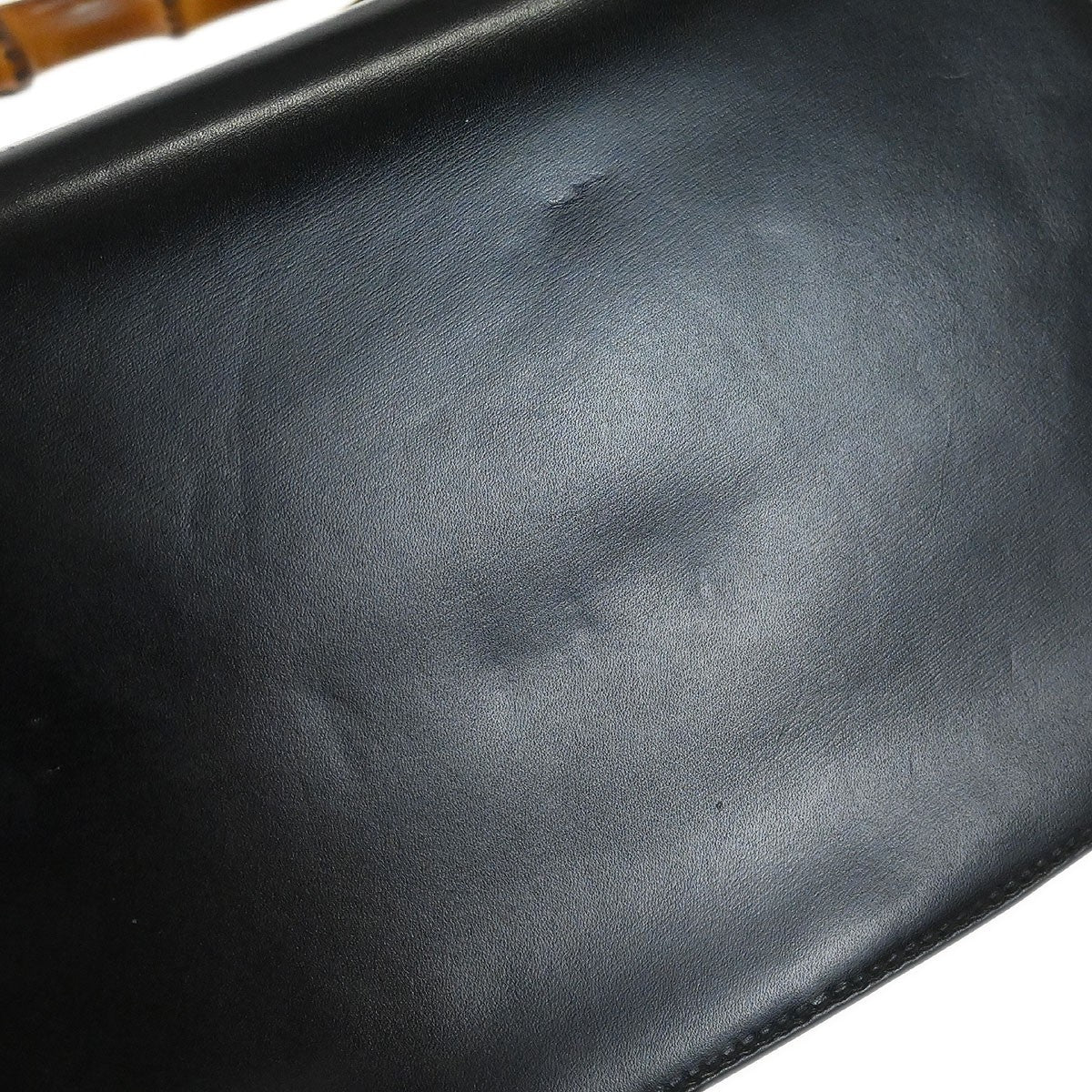 Gucci Vintage Bamboo Top Handle Bag Leather, BLACK, LEATHER, Handbag