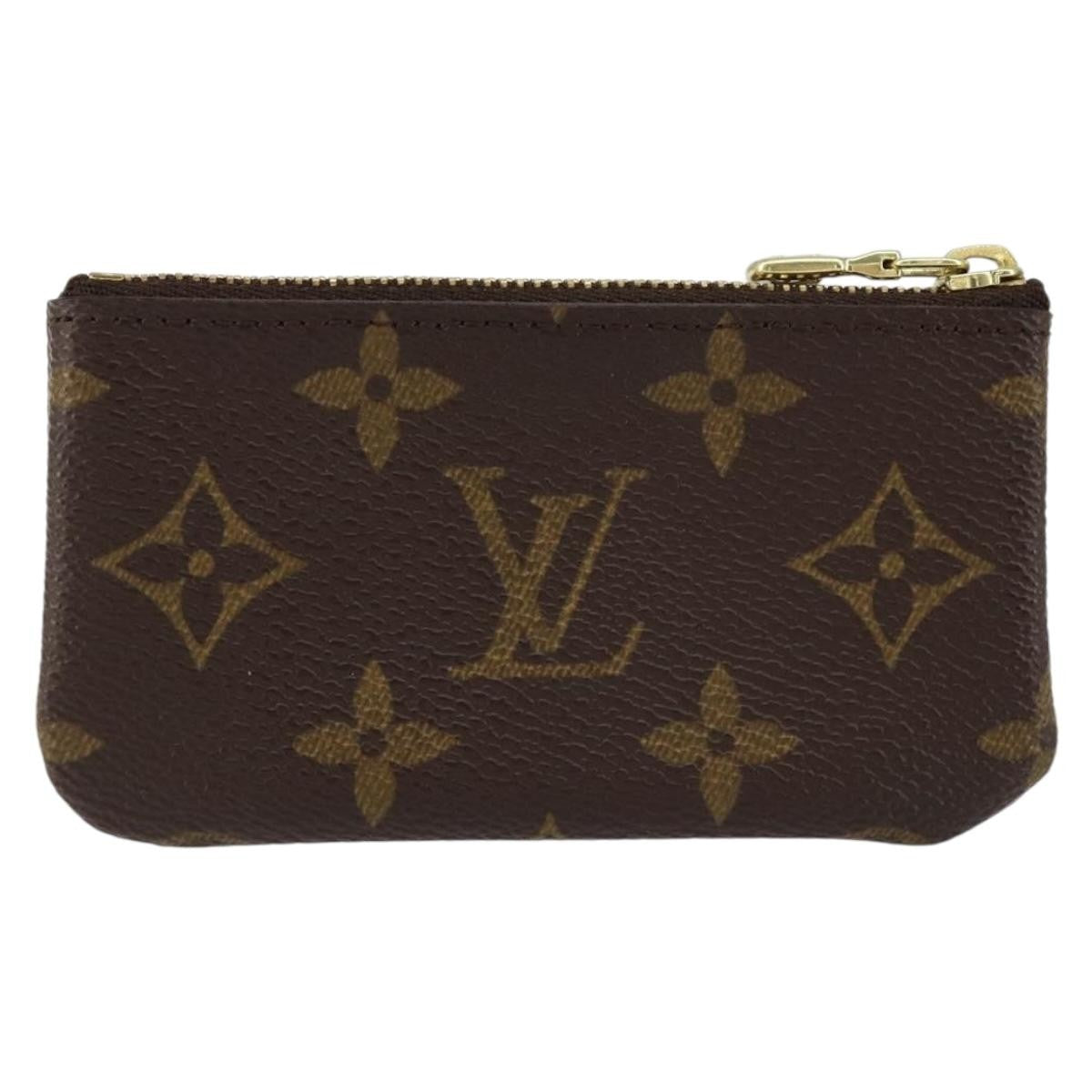 Louis Vuitton Pochette Clés Monogram Canvas, BROWN, CANVAS, Wallets