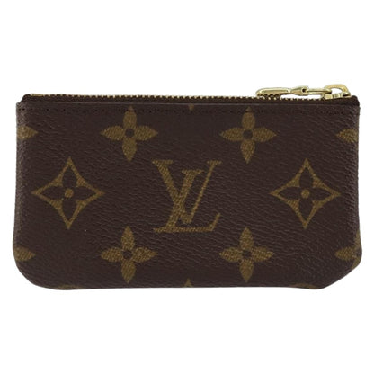 Louis Vuitton Pochette Clés Monogram Canvas, BROWN, CANVAS, Wallets